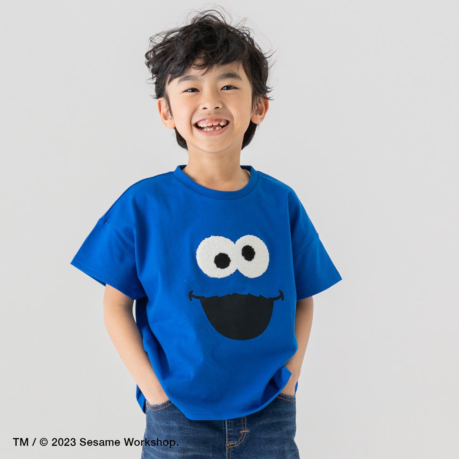 日本 Chil2 - 芝麻街聯名 印花短袖上衣-ELMO-紅