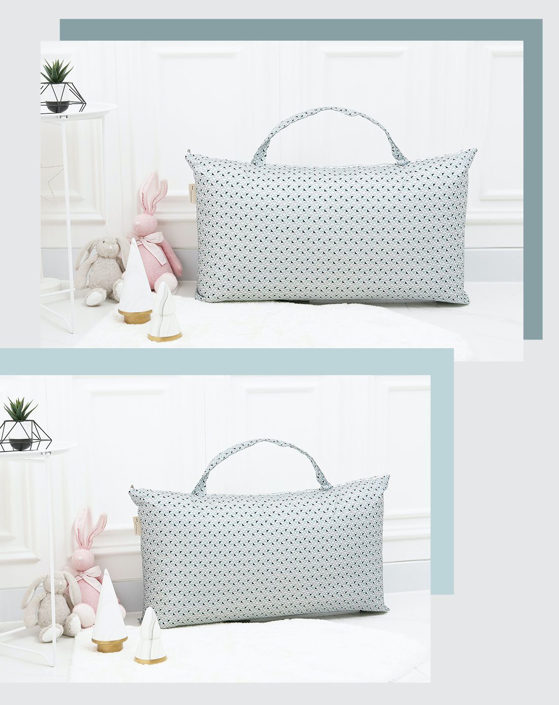 韓國 Coney Island - 加大版防水睡袋收納袋-三角幾何 (81.5*42.5*11cm)