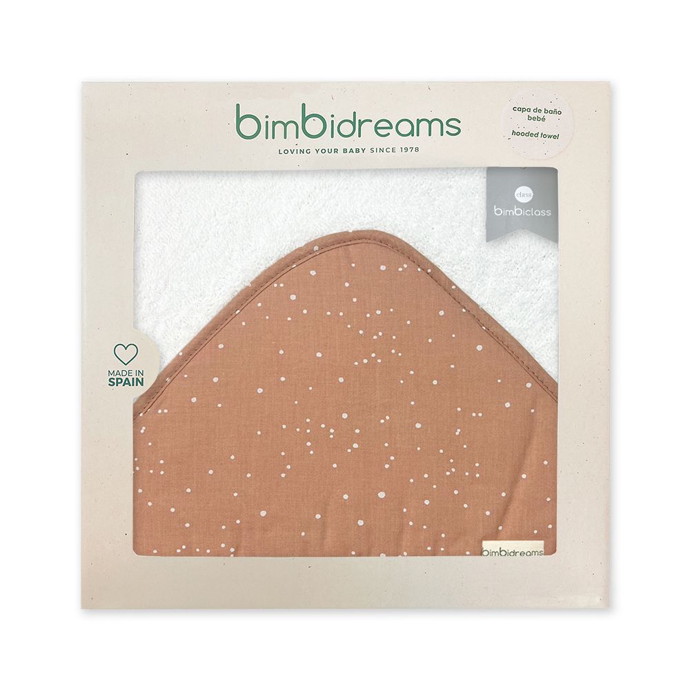 【bimbidreams】純棉連帽圍裙式寶寶浴巾禮盒 100x100cm(寶寶新生兒禮 滿月禮 彌月禮 嬰兒禮盒)-粉橘