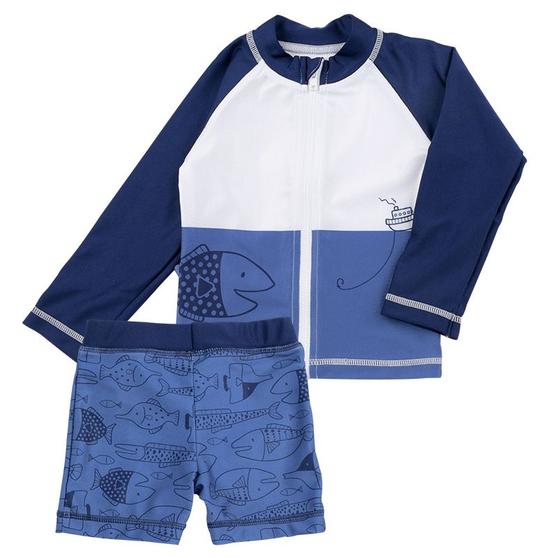 akachan honpo - 防曬泳衣&泳褲-小魚-深藍色