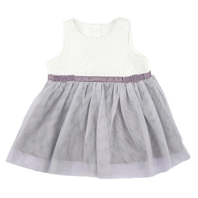 akachan honpo - 洋裝 薄紗&蕾絲-紫色