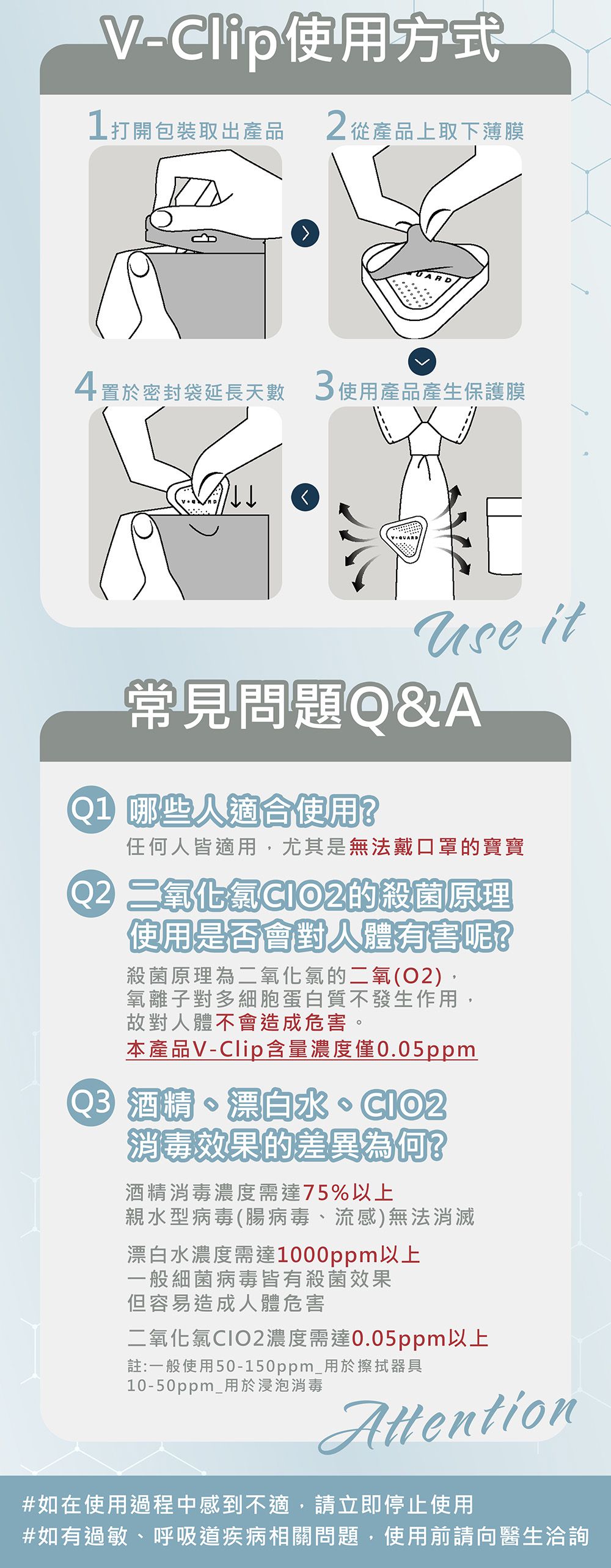 韓國 Lab.K - V-Clip隨身抑菌夾-白色 (單人)-長4.5X寬4.5cmX高1cm