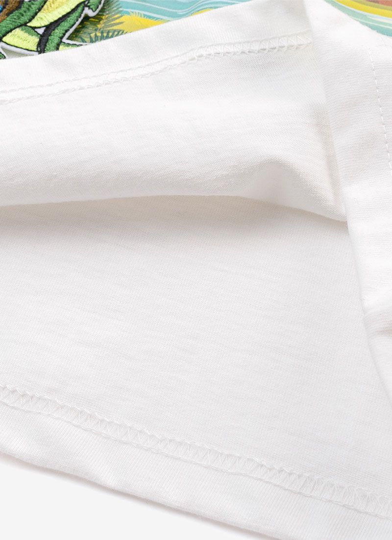 韓國 OZKIZ - 恐龍魔鬼氈探險短袖套裝