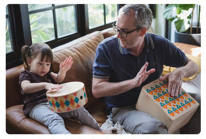 泰國 Plantoys - 木作兒童樂器-木質硬鼓