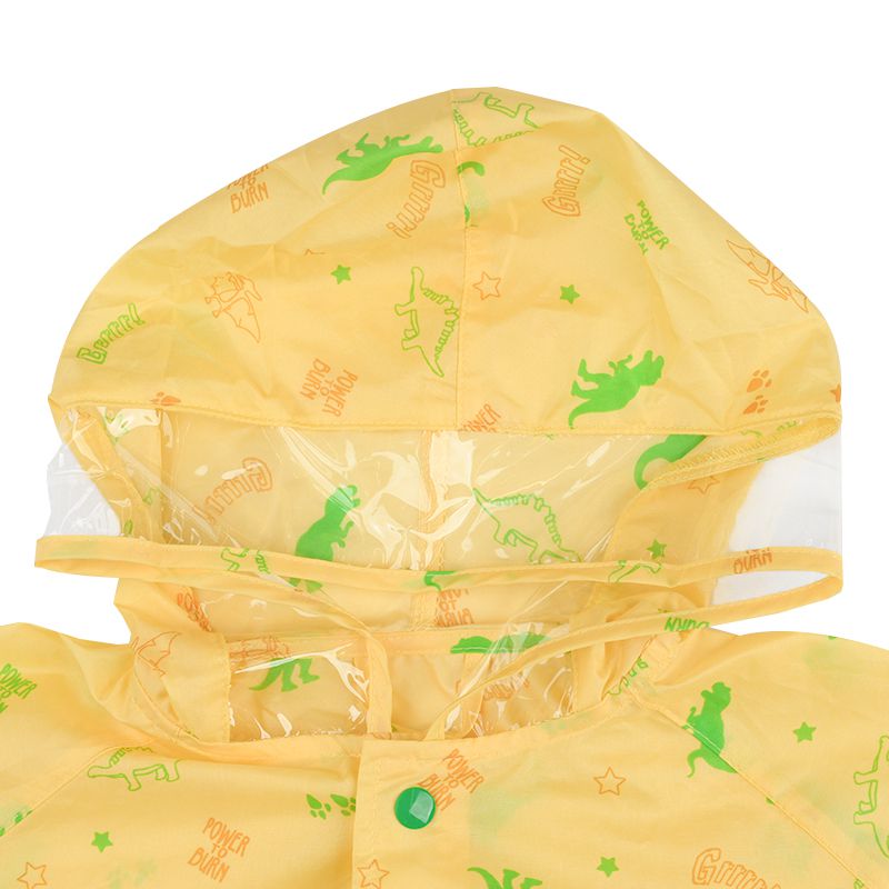 akachan honpo - 短斗篷式雨衣-恐龍-黃色 (80~95cm)