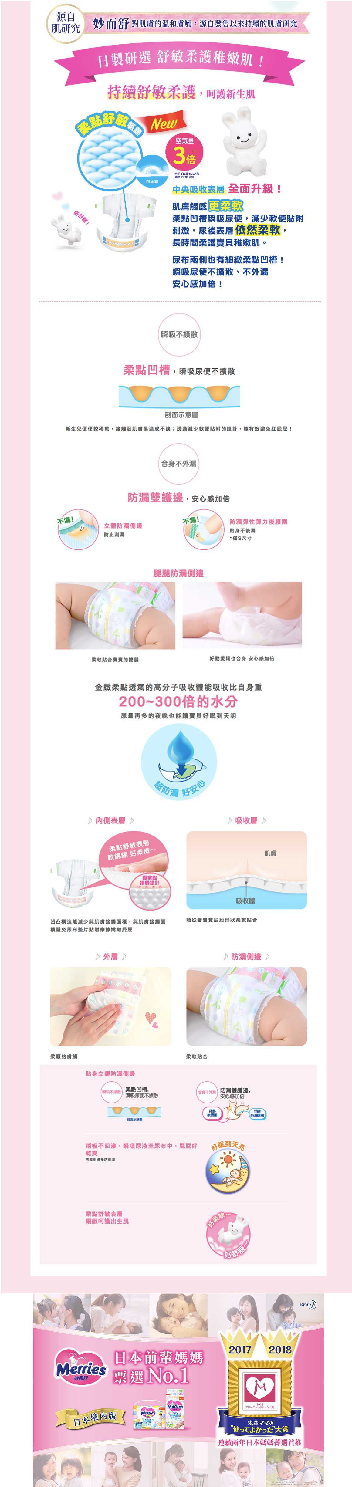 花王 - 妙而舒金緻柔點透氣紙尿褲 (L)-36片 x4包/箱購