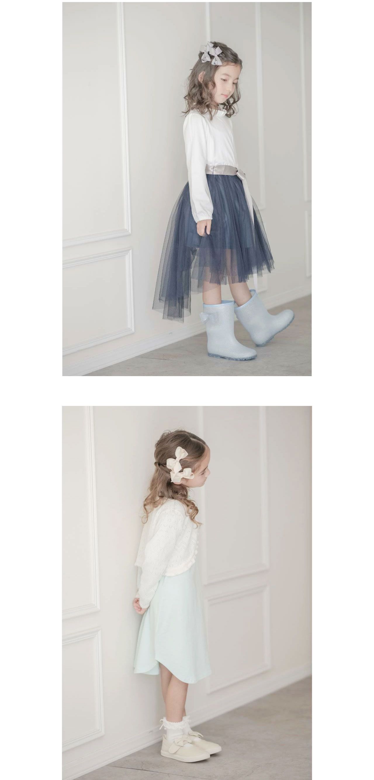 日本 Catherine Cottage - 浪漫蝴蝶結三種配色髮夾(6入組)-灰x紫羅蘭x水藍