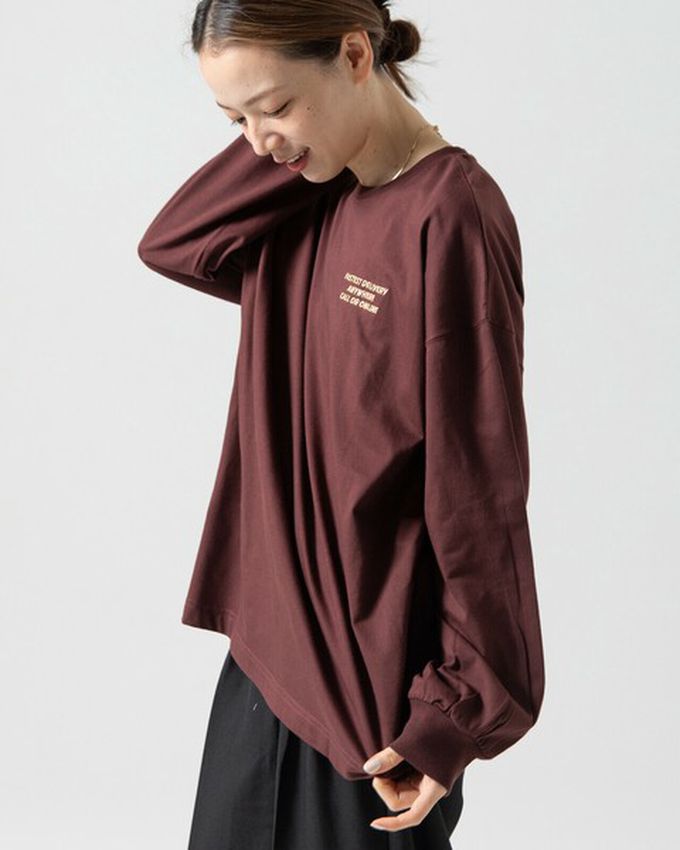 日本 gleam - 俏皮美式漢堡泡棉印花長袖T恤-白x綠