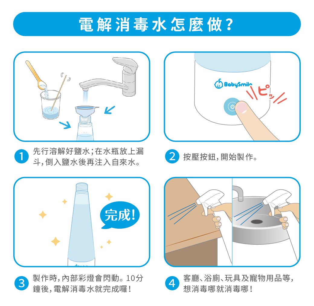 日本 BabySmile - BabySmile 電解消毒水製造機 (次氯酸水)