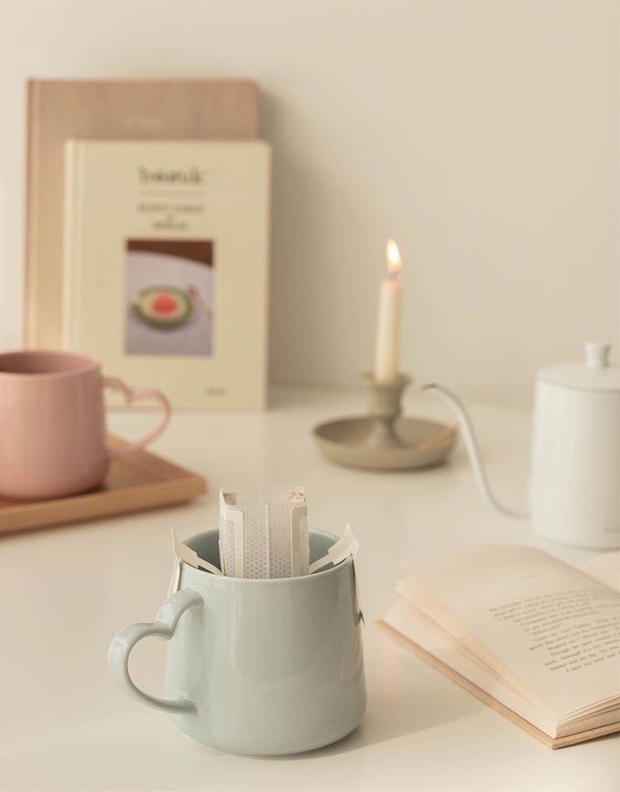 韓國 SSUEIM - 極簡ins爆款幸福愛心款情侶對杯組