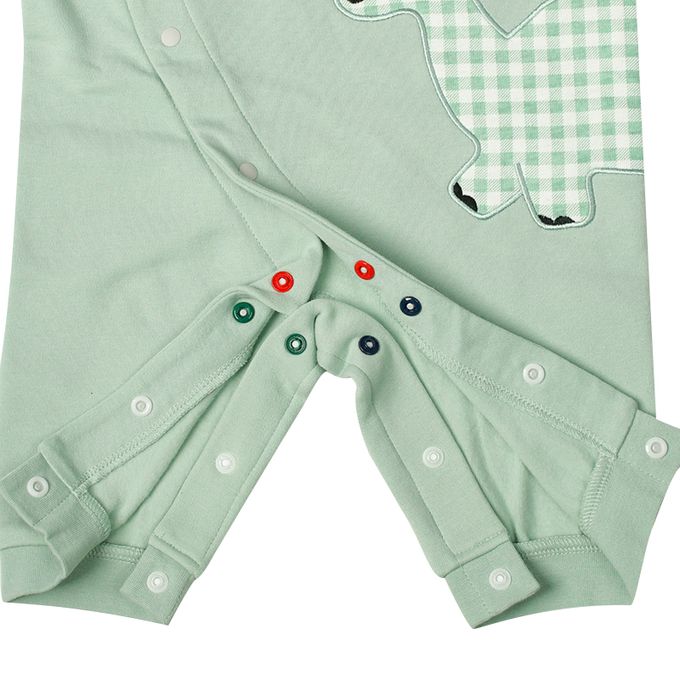 akachan honpo - 長袖兔裝 翻身神隊友-彈性材質-綠色