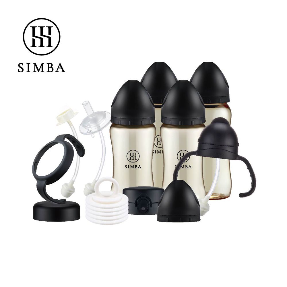 蘊蜜鉑金PPSU全方位頂級奶瓶全配組-蒔黑