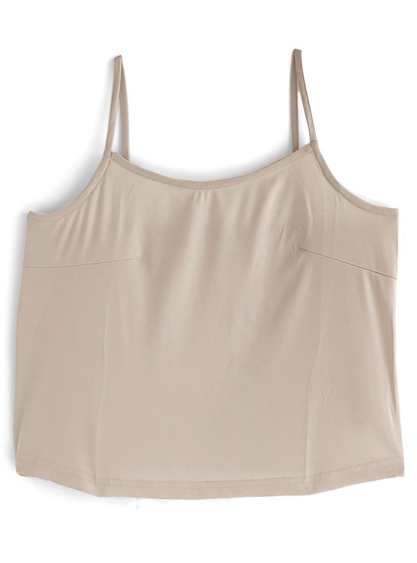 日本 GRL - 夢幻透膚落肩泡泡袖上衣(附內搭)-米杏 (F)