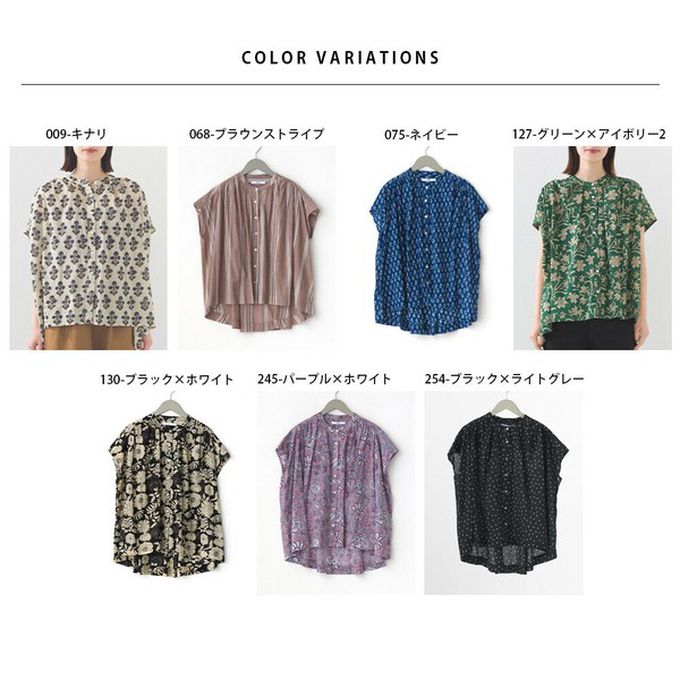 日本 OMNES - 100%印度棉 輕盈寬版襯衫式上衣-圓點-黑