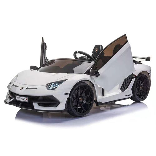 藍寶堅尼 SVJ 24V MP3飄移版 雙人座 原廠授權 雙驅兒童電動車-烤漆白