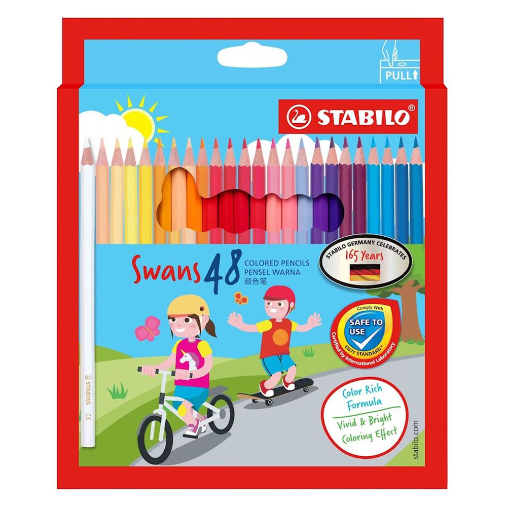 STABILO思筆樂 - Swans油性色鉛筆 48色-2022新包裝
