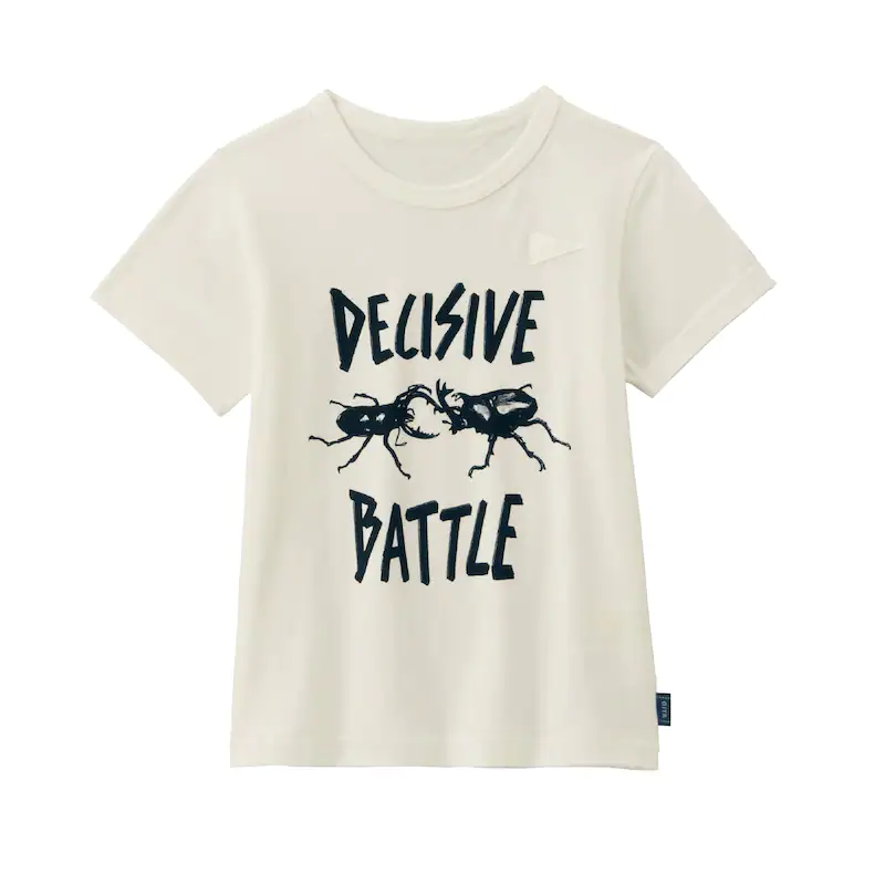 日本千趣會 - GITA 天竺棉印花短T-海岸旅行車與狗-杏