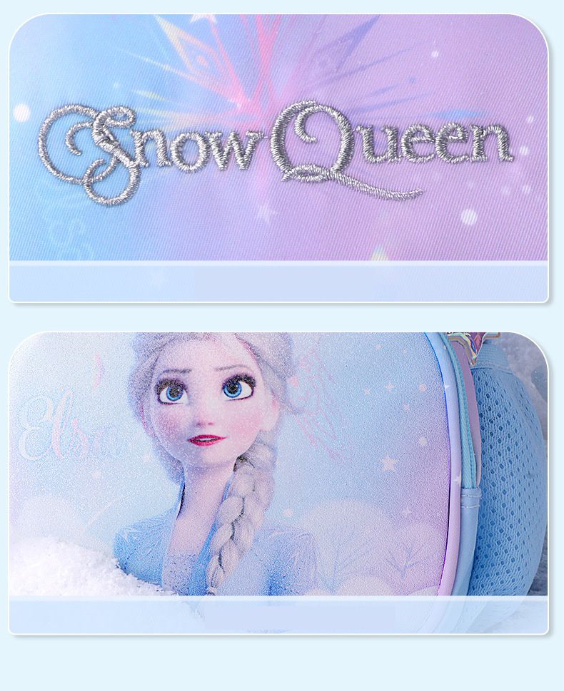 卡通大容量透氣減壓書包(漸層款)-卡通人物艾莎-藍色 (建議90-110cm)-23x14x30cm