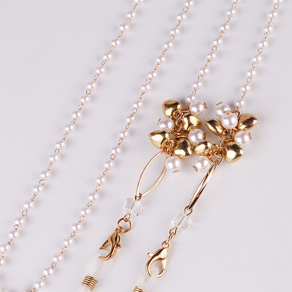 時尚珍珠金鏈口罩/眼鏡掛鏈-小狗狗 (總長64cm)