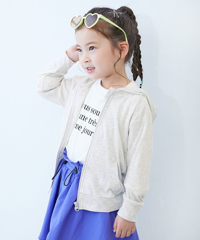 日本 devirock - 90%抗UV 輕薄透氣防曬連帽小外套-亮橘