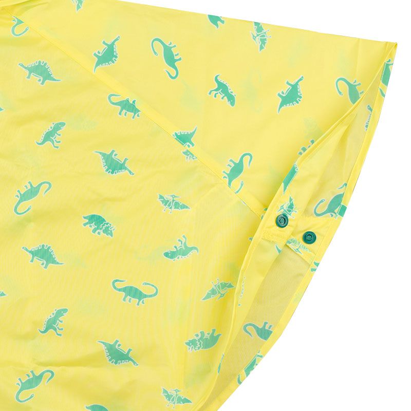 akachan honpo - 短斗篷式雨衣-恐龍-黃色 (80~95cm)