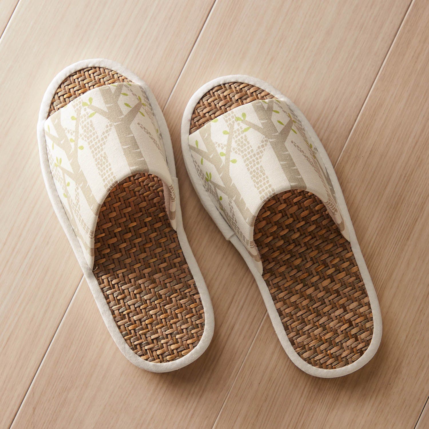 日本千趣會 - 北歐風清爽亞麻室內拖鞋-雲朵-灰藍