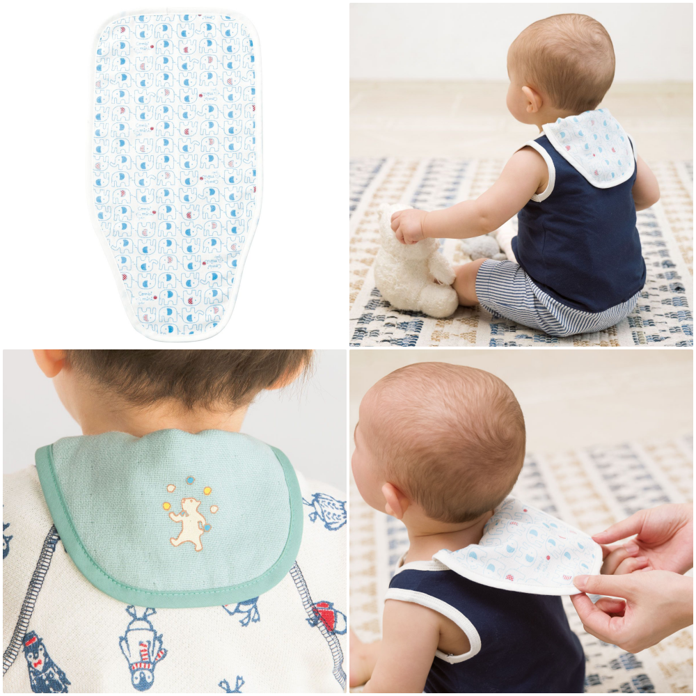 日本 Combi - mini系列-純棉紗布吸汗巾2入-愛心 (F (39x20cm))