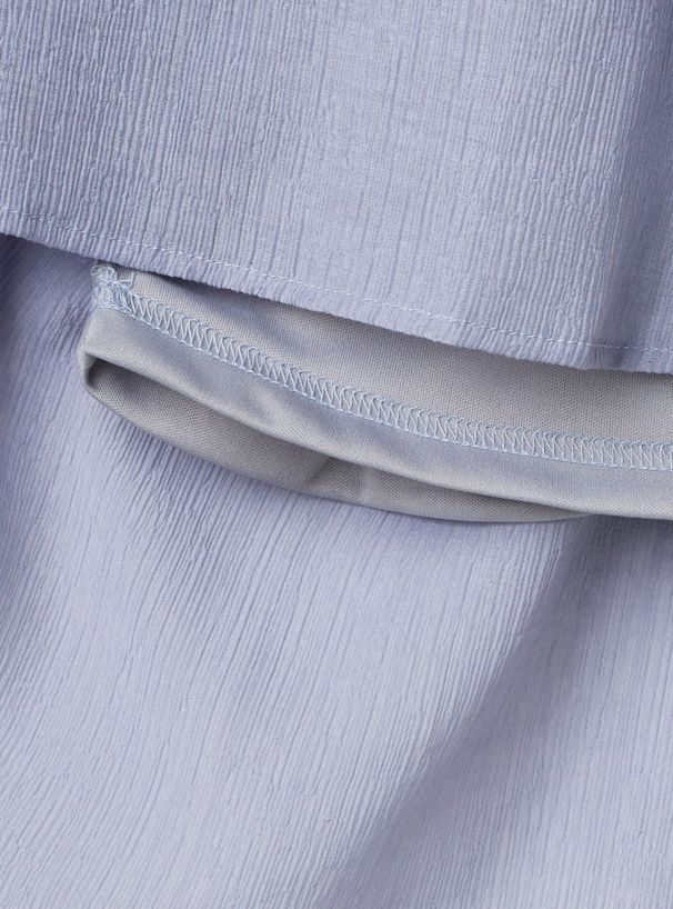 日本 GRL - 清新夏日收腰飛飛袖洋裝-星塵藍