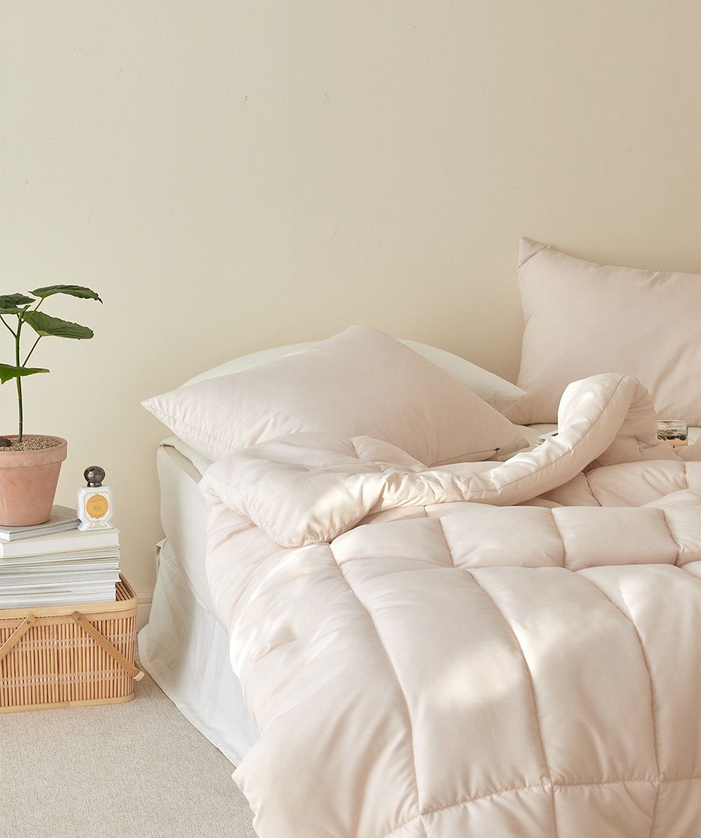 韓國 Maatila - 可水洗超細纖維桃皮感棉被-淡奶茶色