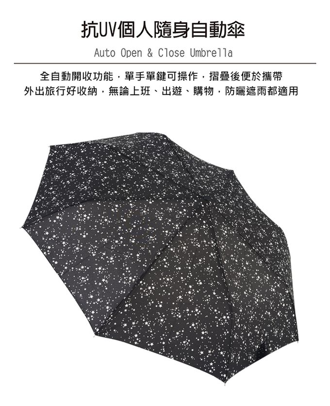 Rainstory - 抗UV隨身自動傘-璀璨星空-330g