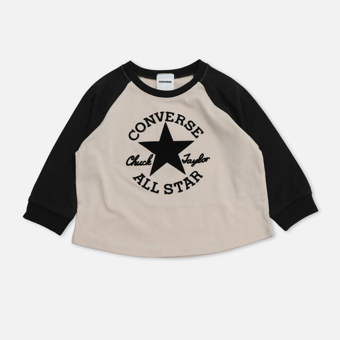 日本 Chil2 - CONVERSE聯名 薄長袖上衣-品牌星星-薄荷