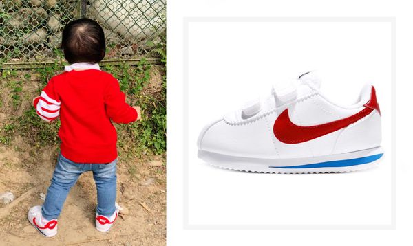 NIKE - Cortez GS 阿甘鞋(中童)-白藍紅