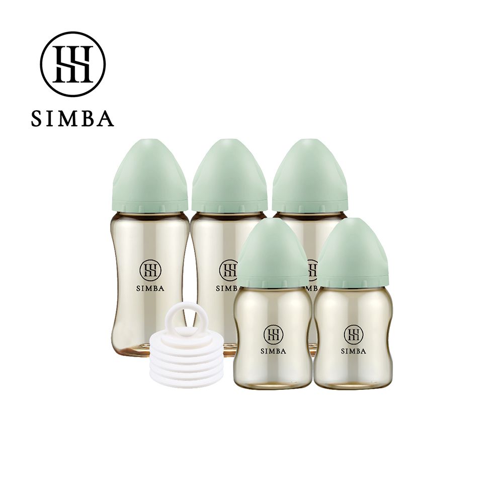 NO.1蘊蜜鉑金儲乳瓶套組-小流量新生適用-綠沐