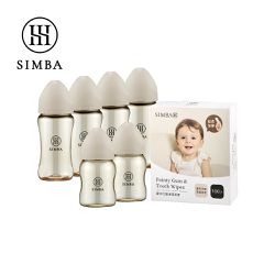 Simba 小獅王辛巴 - 新生兒蘊蜜鉑金口腔清潔組-新生適用-杏茶