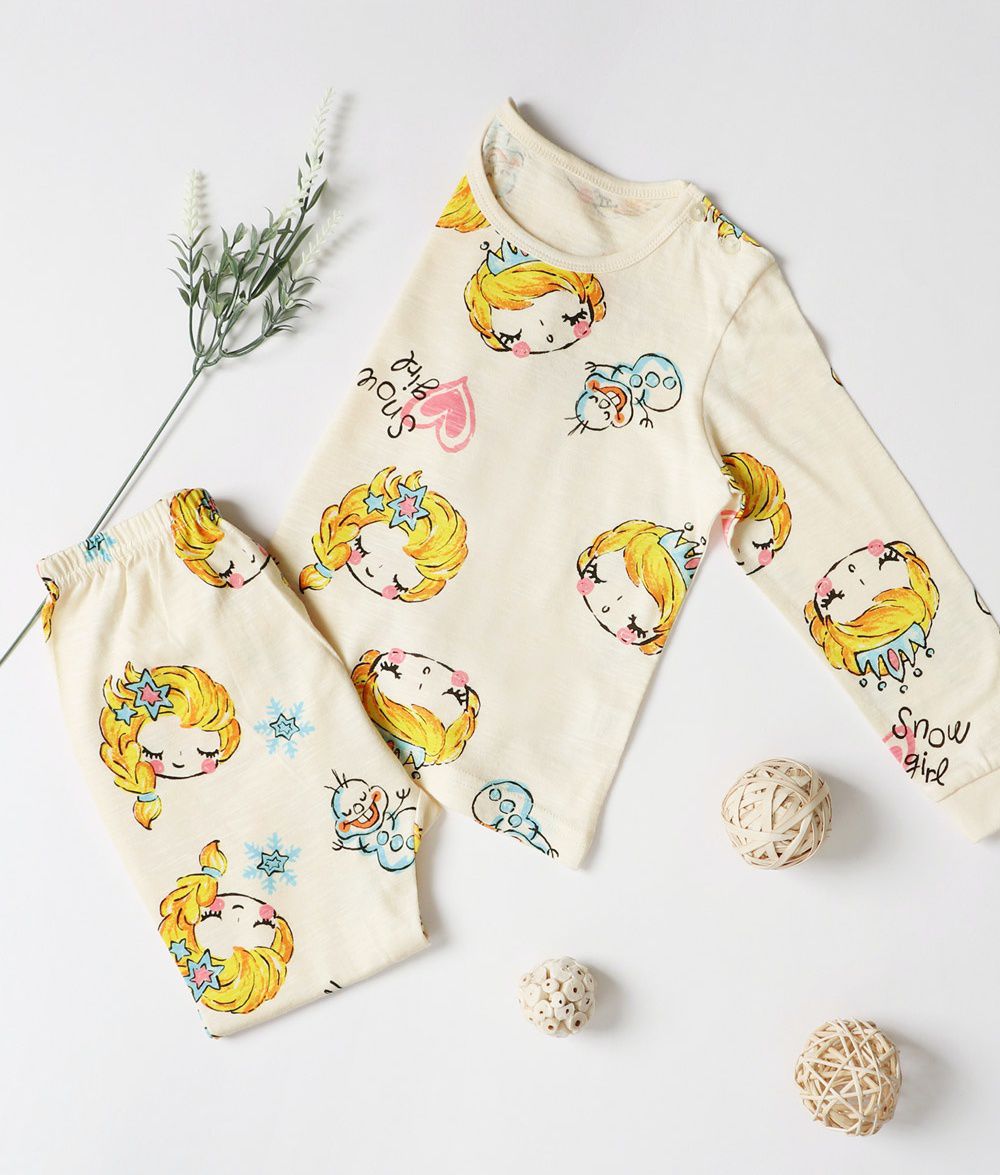 韓國 Mellisse - 韓製莫代爾透氣長袖家居服-冰雪公主