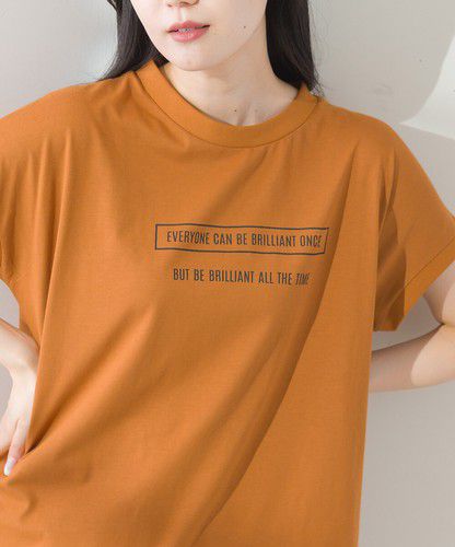 日本 Bou Jeloud - 100%純棉透氣簡約短袖上衣-焦糖橘