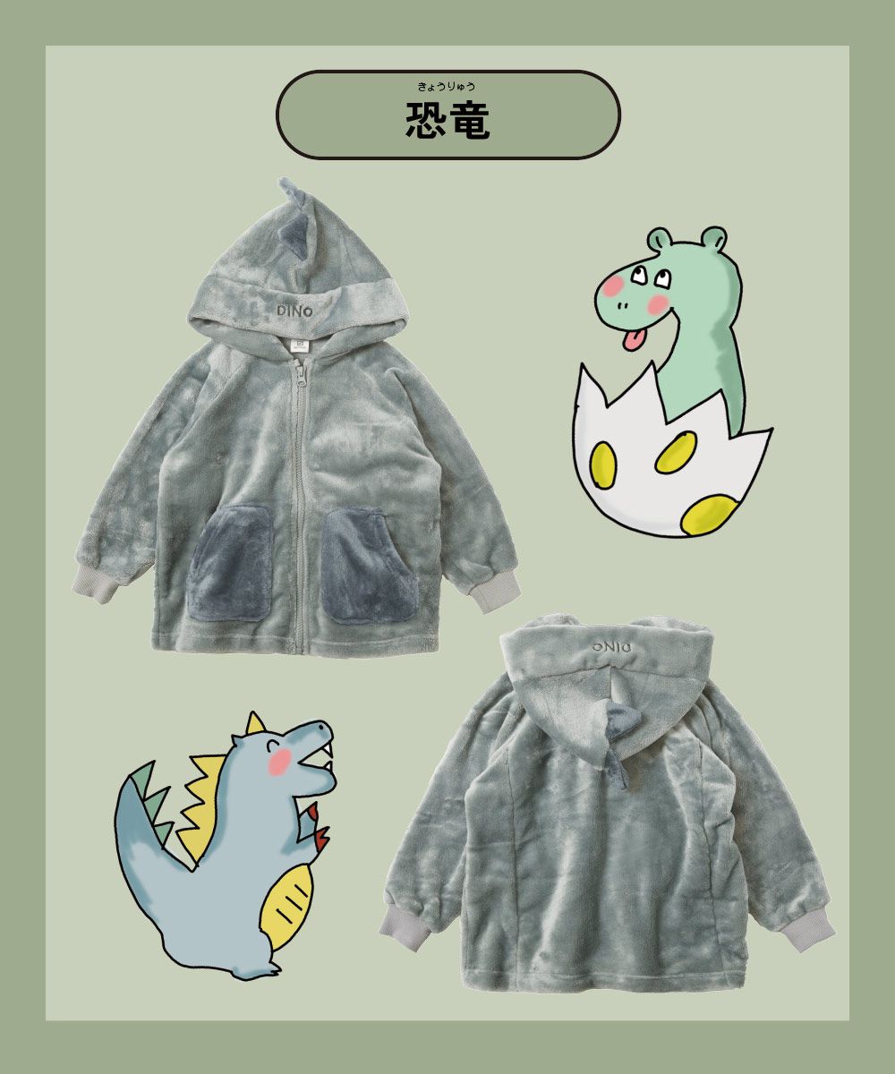 日本 devirock - 聯名款 動物造型毛絨連帽外套-熊貓