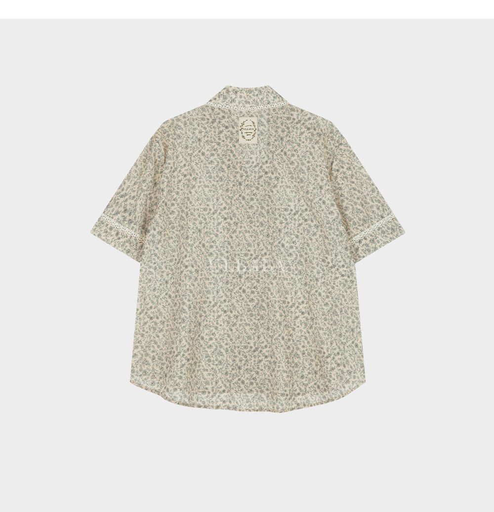 韓國 ULLALA - 滿版碎花短袖睡衣(兩件式) (FREE)