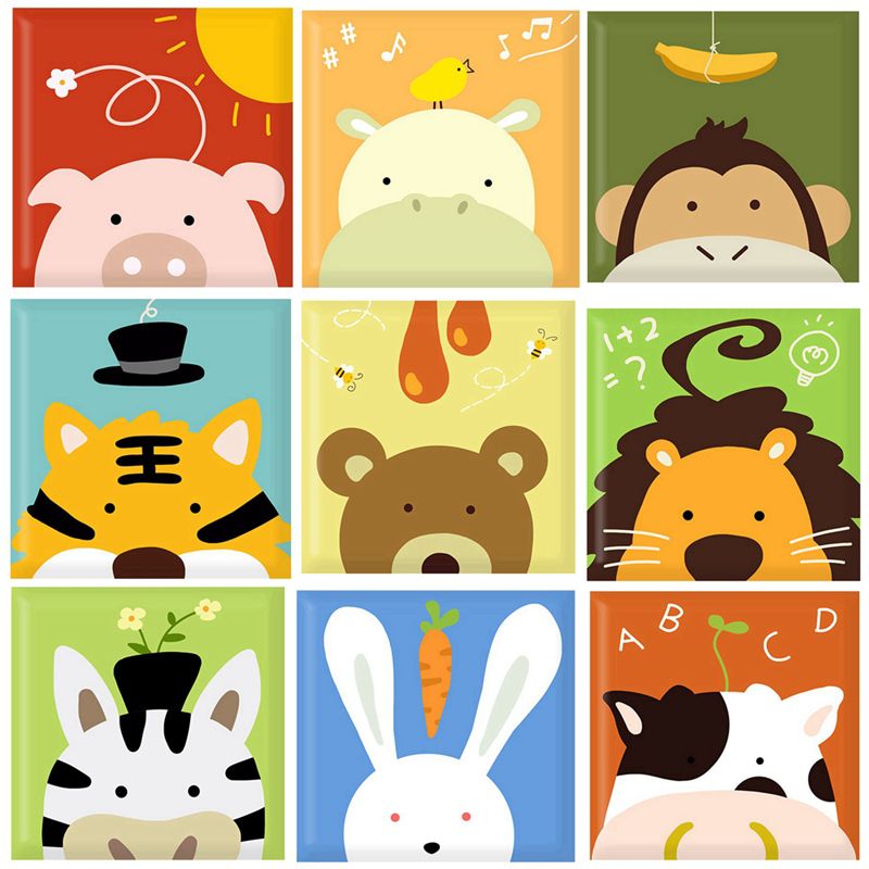 Vanibaby - 自黏式PU防撞壁貼-3片組_超厚3cm 防撞 防水 防霉 (動物園系列)-款式隨機3入