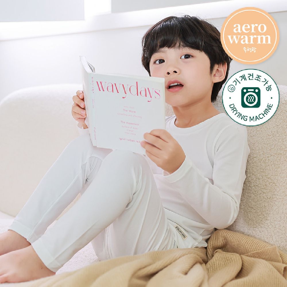 aerowarm 保溫發熱長袖家居服-米白