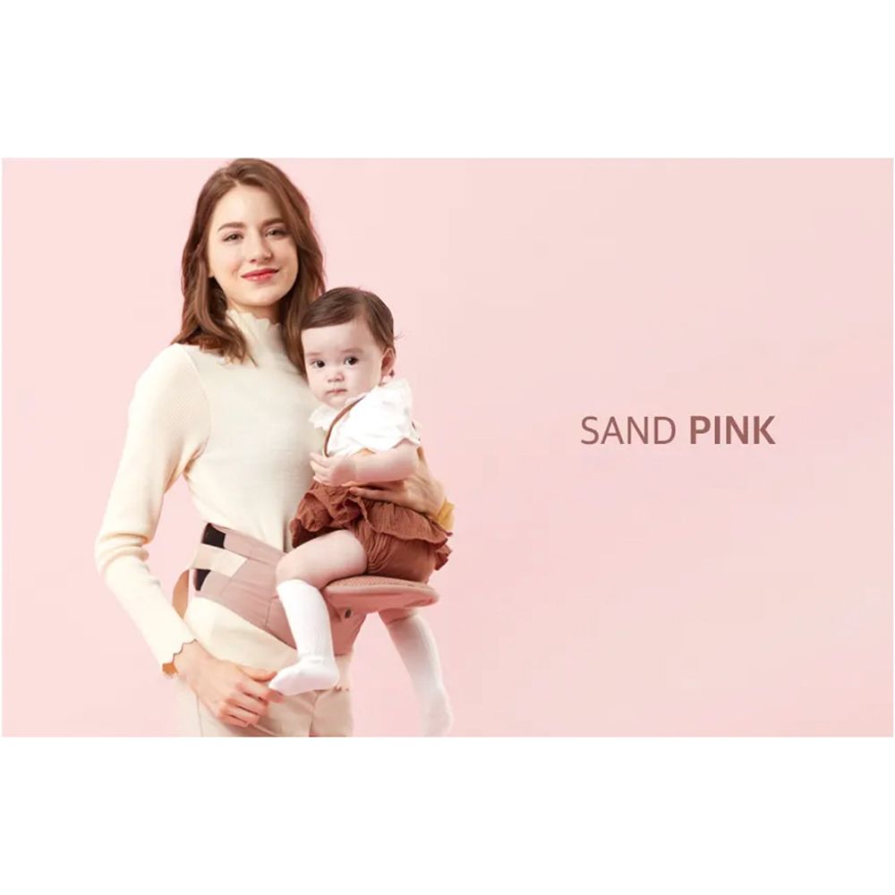 韓國 Bebefit - 快展折疊腰凳-粉沙色