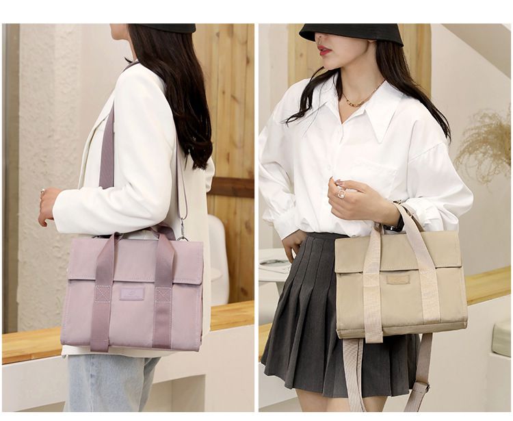 學院風防潑水單肩/斜背包-灰色 (21x29x15cm)