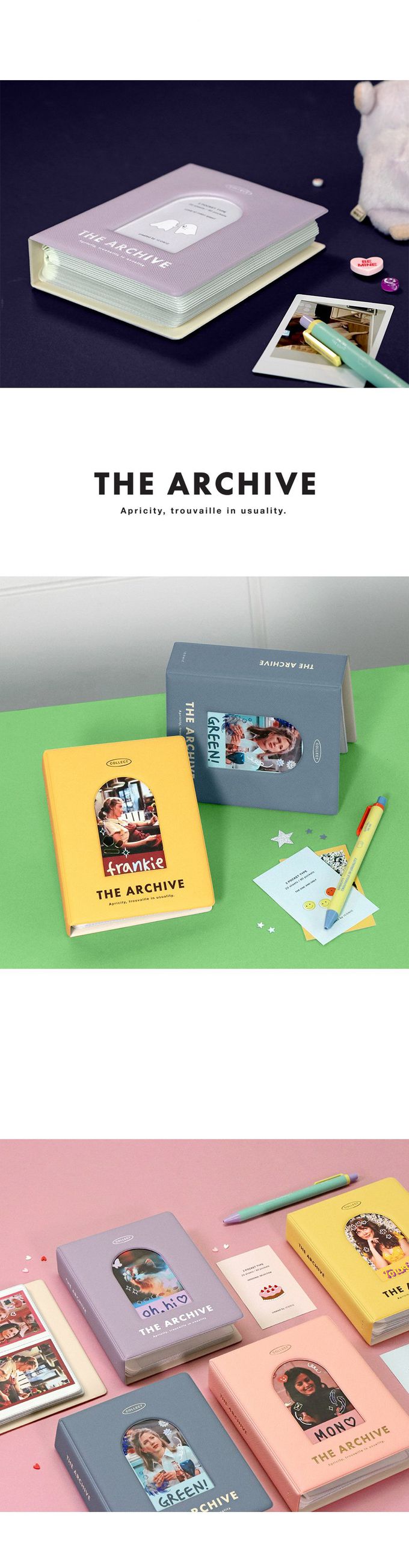 韓國 ICONIC - 韓國製拍立得收藏相簿-長方形-甜美粉 (11x14x3.3cm)