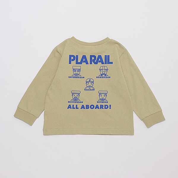 日本 petit main - TOMICA聯名薄長袖上衣-JR電車-水藍