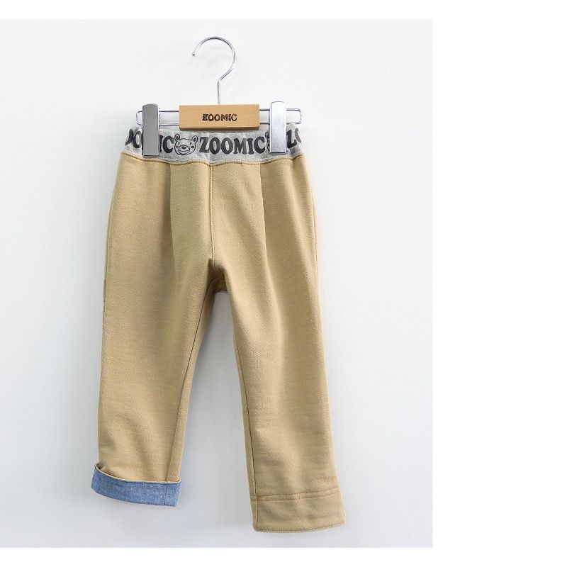 日本 ZOOLAND - 動物印花長褲-煎蛋廚師小熊-藍