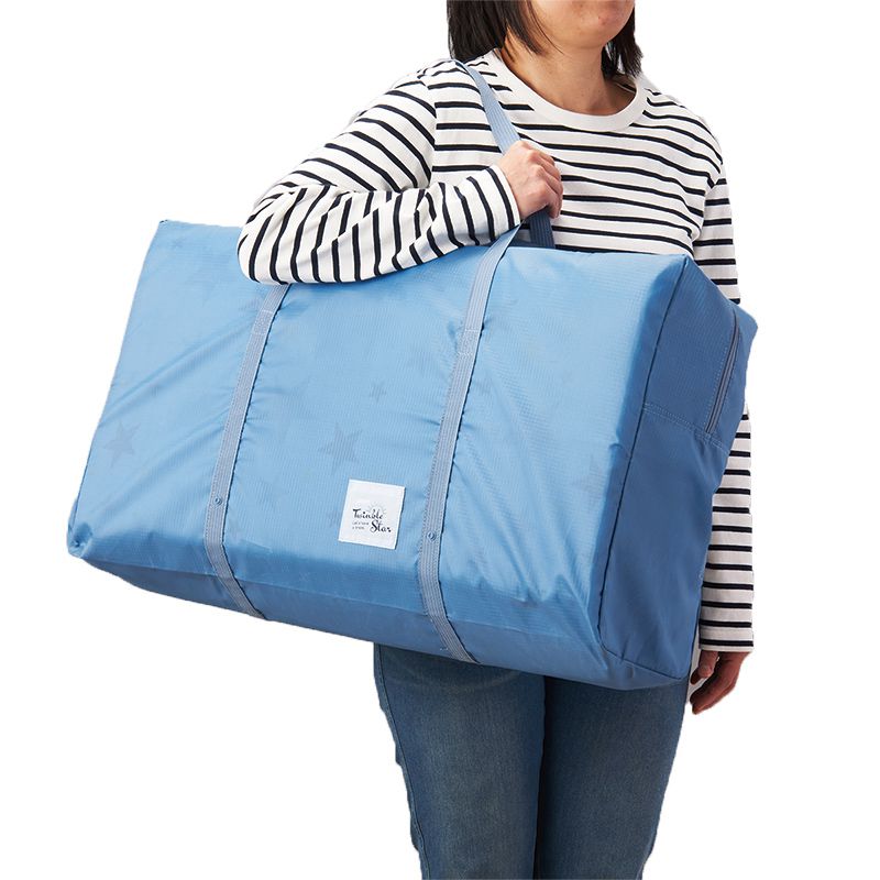 akachan honpo - 午睡被墊3件組-星星-淺藍色