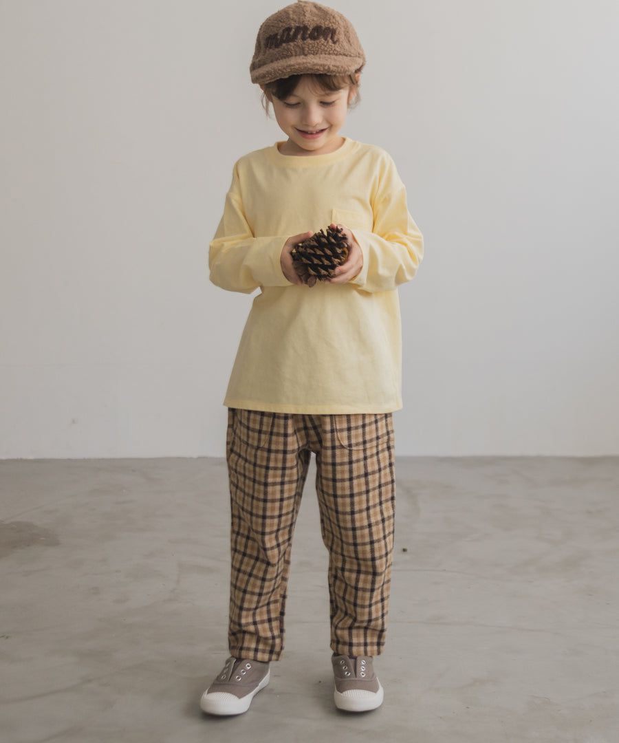 日本 PAIRMANON - 柔棉100% 圓領薄長袖上衣-刺繡美式漢堡-軍綠