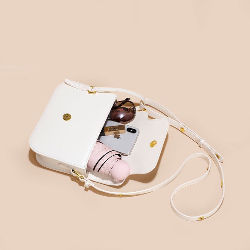 真皮斜跨/單肩翻蓋豆腐包-抹茶綠 (20x6x14cm)