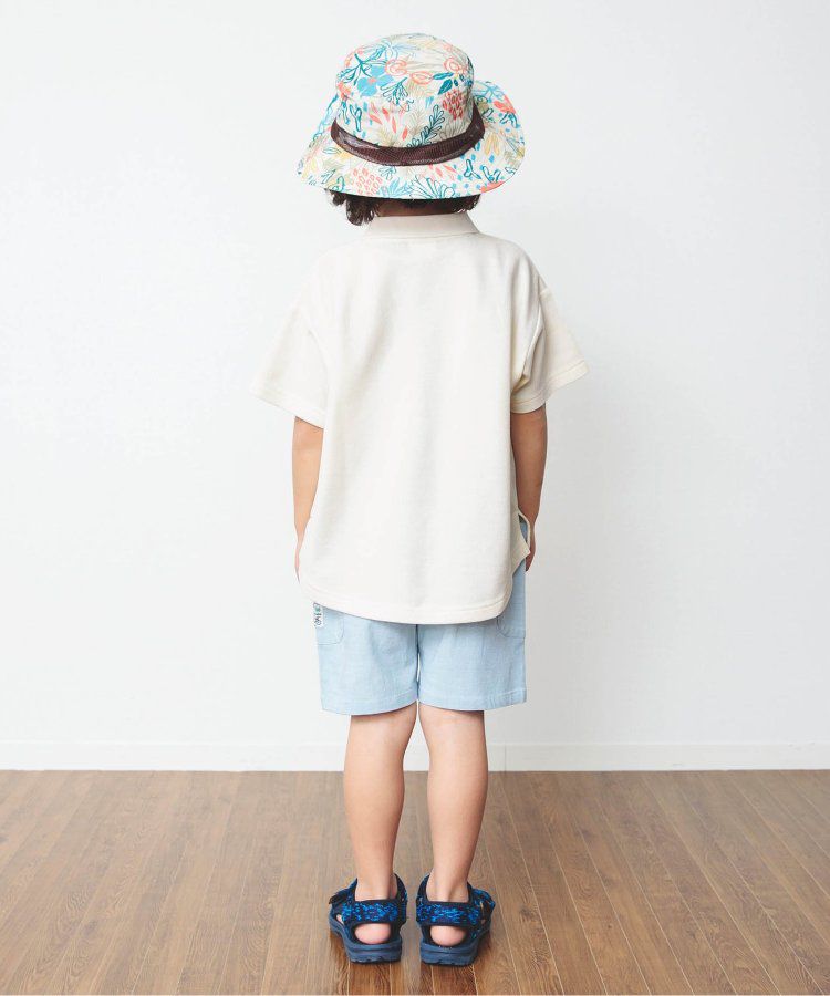 日本 BREEZE - 童趣動物刺繡短袖POLO衫-滑板鴨-深藍