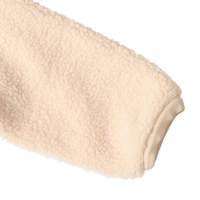 akachan honpo - 洋裝-刷毛 刺繡-淺卡其色